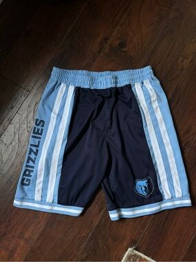 NBA Memphis Grizzlies Navy and Light Blue Men's Shorts